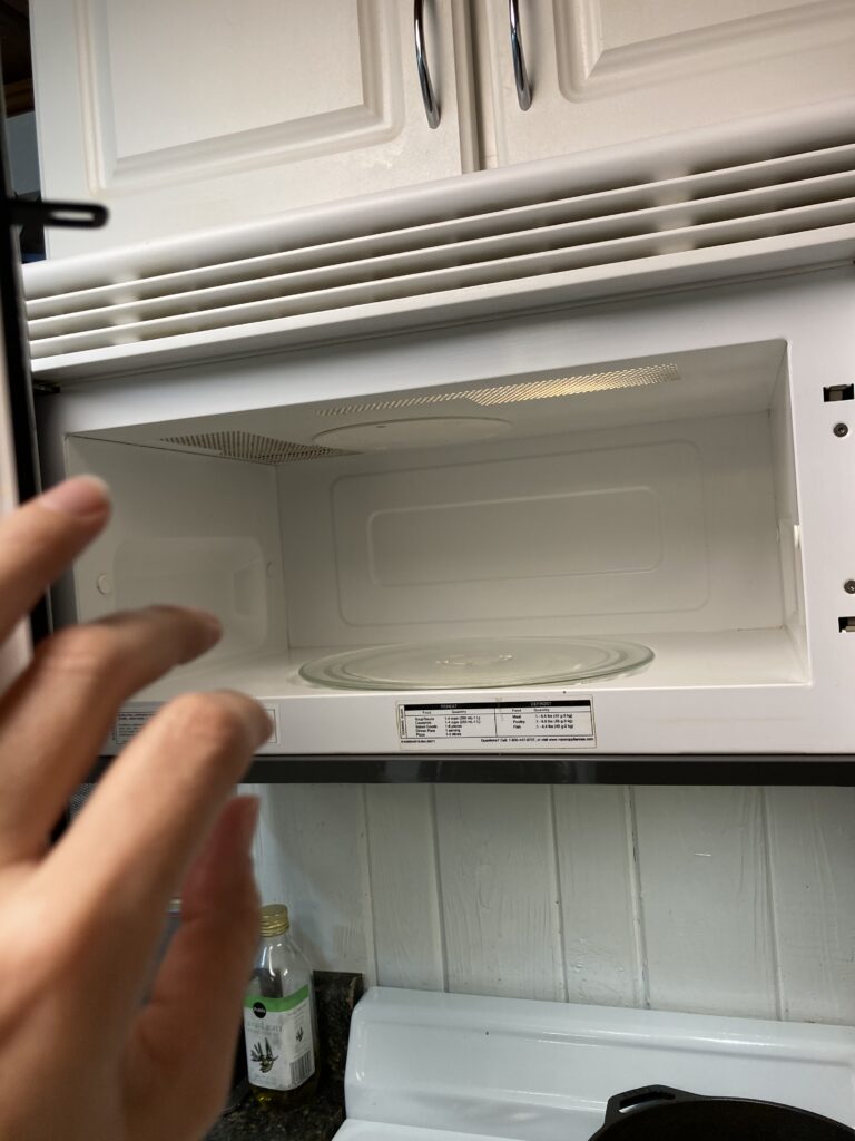 Cleaning the microwave